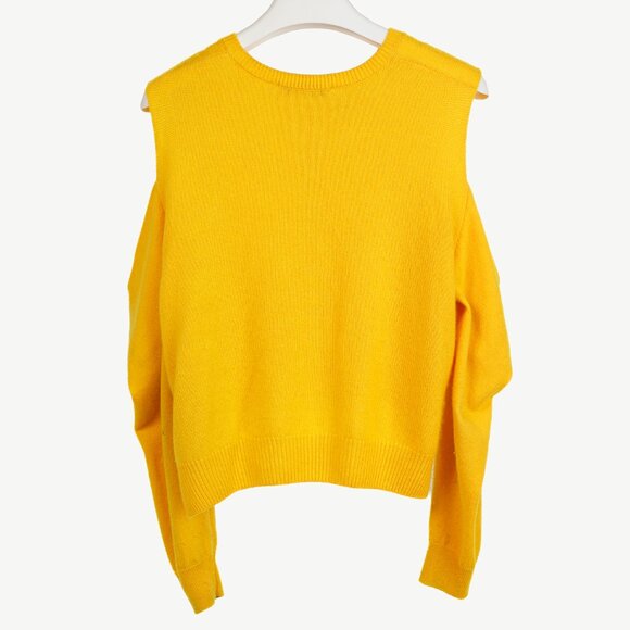 Dorothee Schumacher Yellow Cashmere Cold-Shoulder Cardigan - Picture 2 of 9